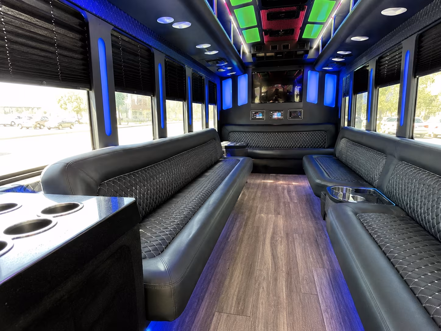 port st lucie 15 passenger party bus inside