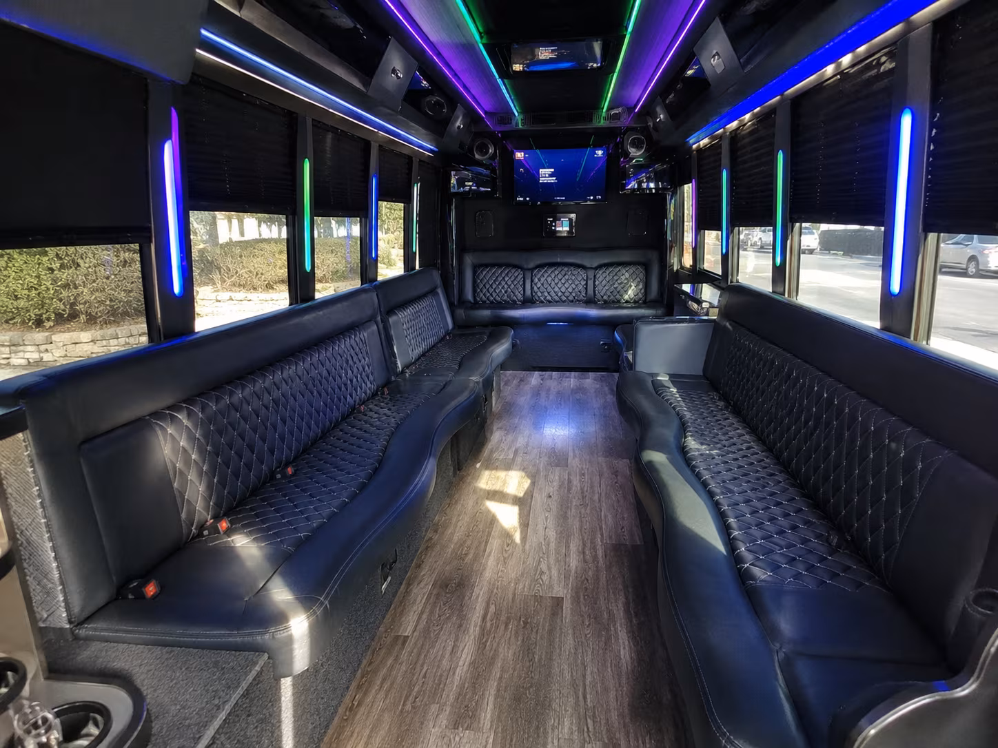 port st lucie 15 passenger party bus interior
