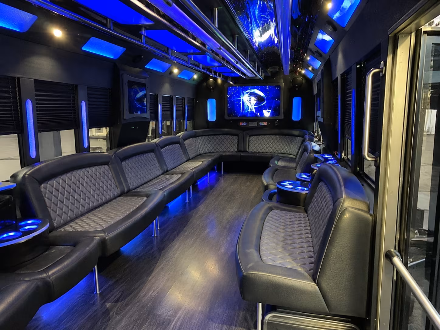 port st lucie 28 passenger party bus interior