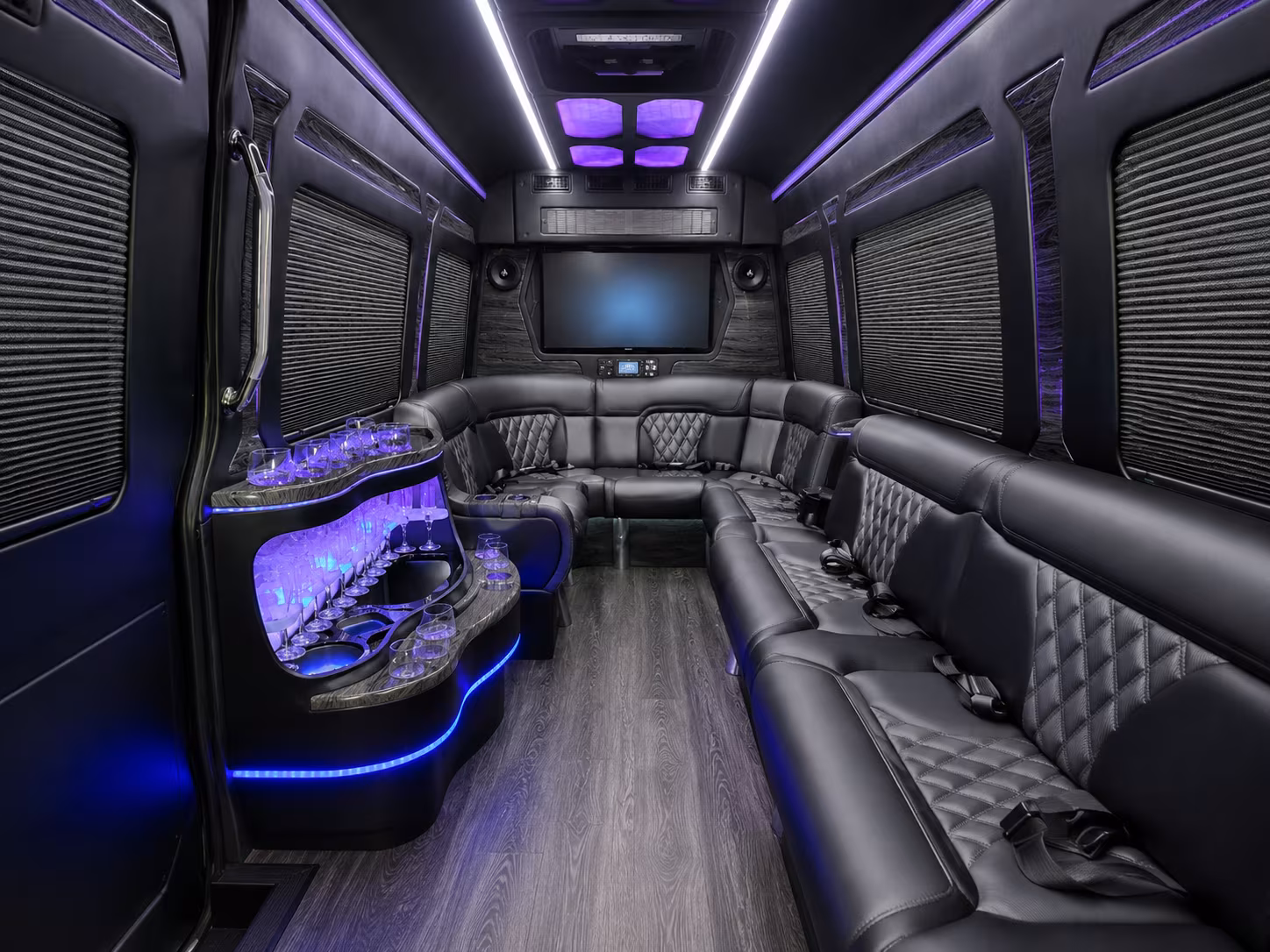 port st lucie 30 passenger party bus interior