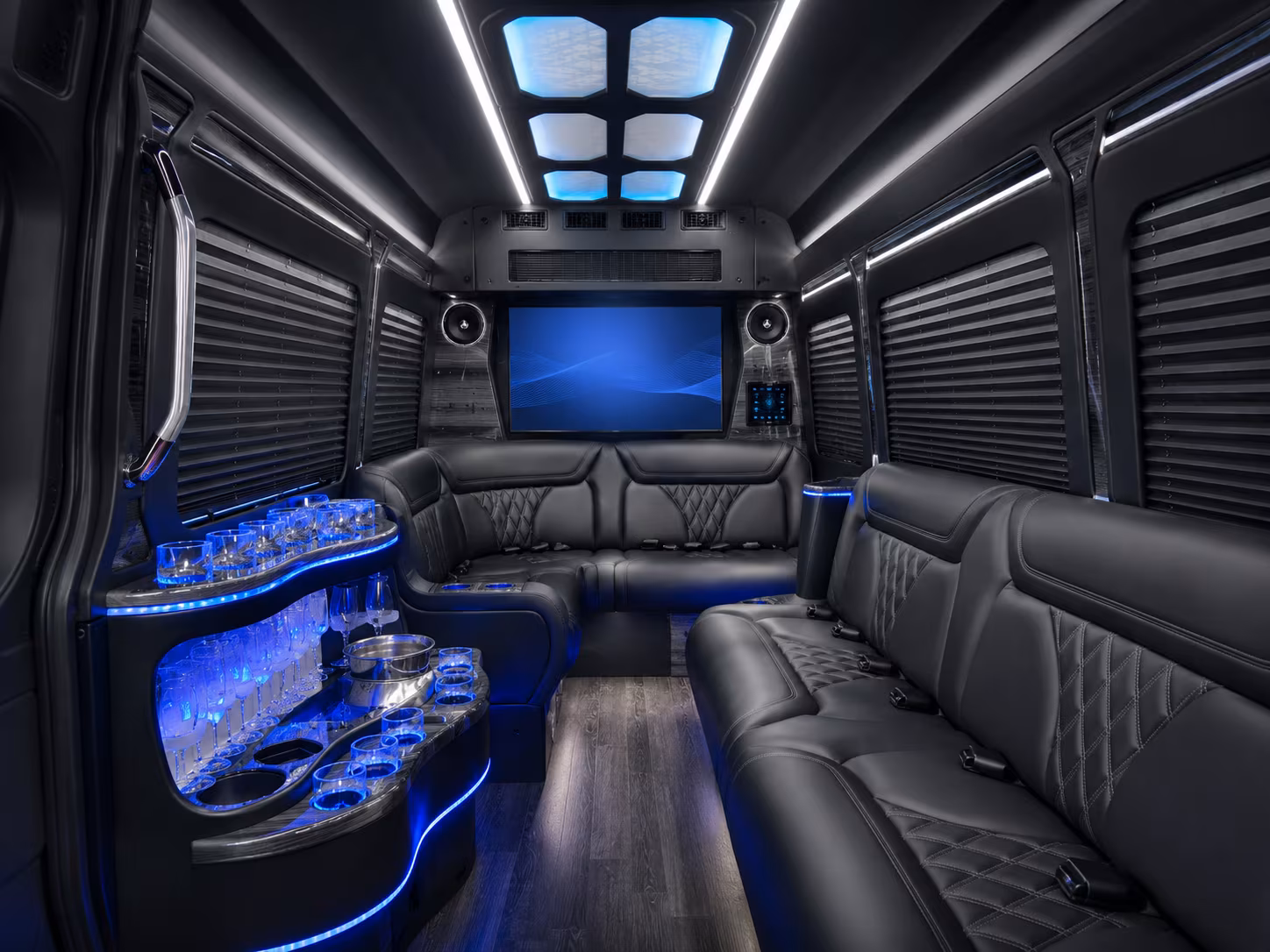port st lucie 40 passenger party bus interior