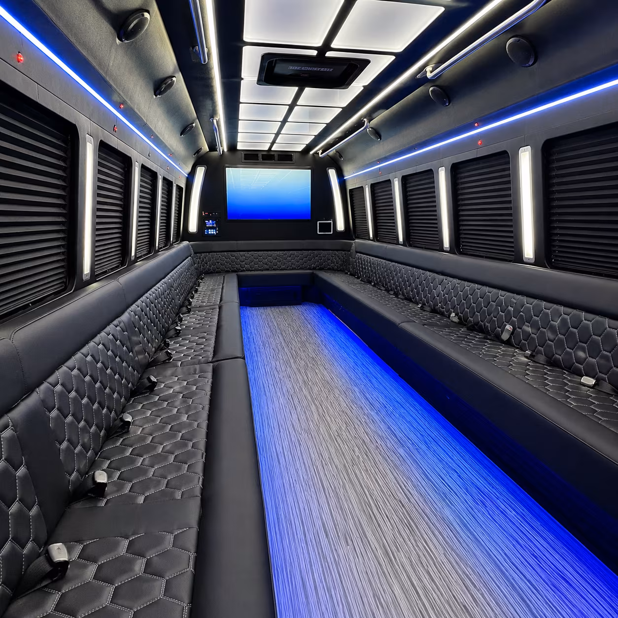 port st lucie 50 passenger party bus inside