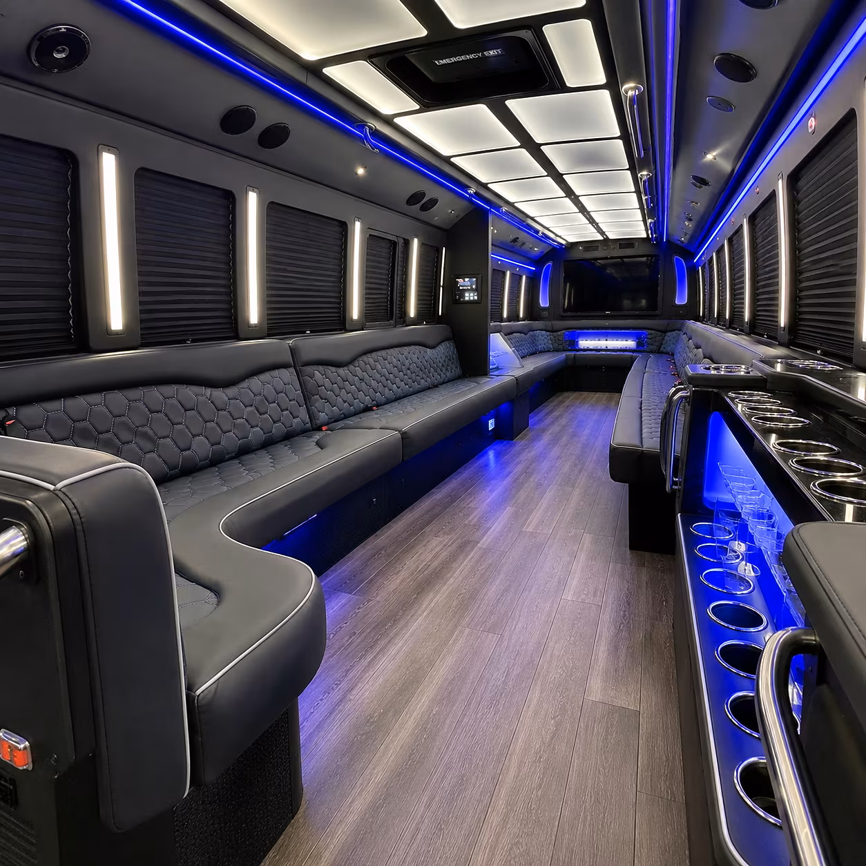 port st lucie party bus interior