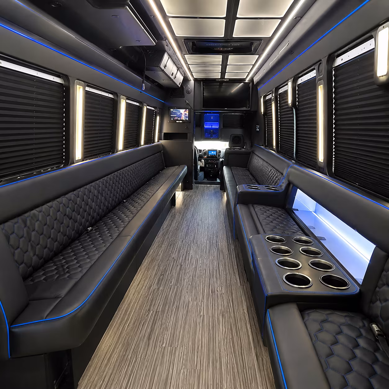 port st lucie party bus rental interior
