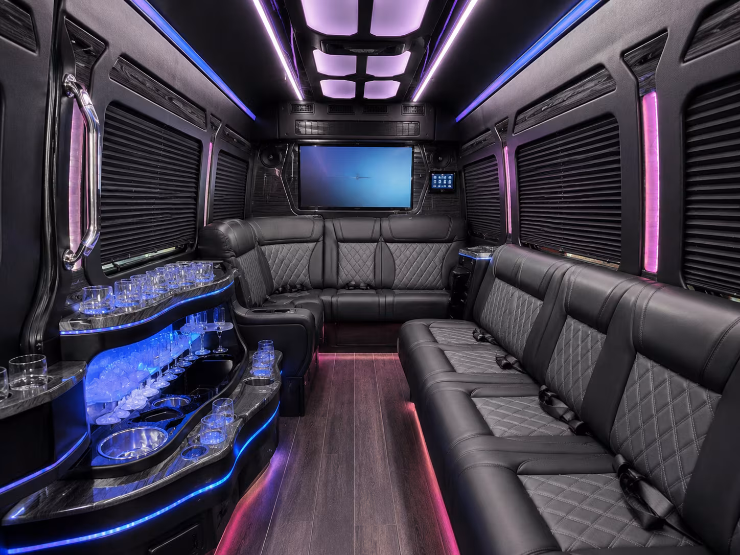 port st lucie sprinter limousine interior